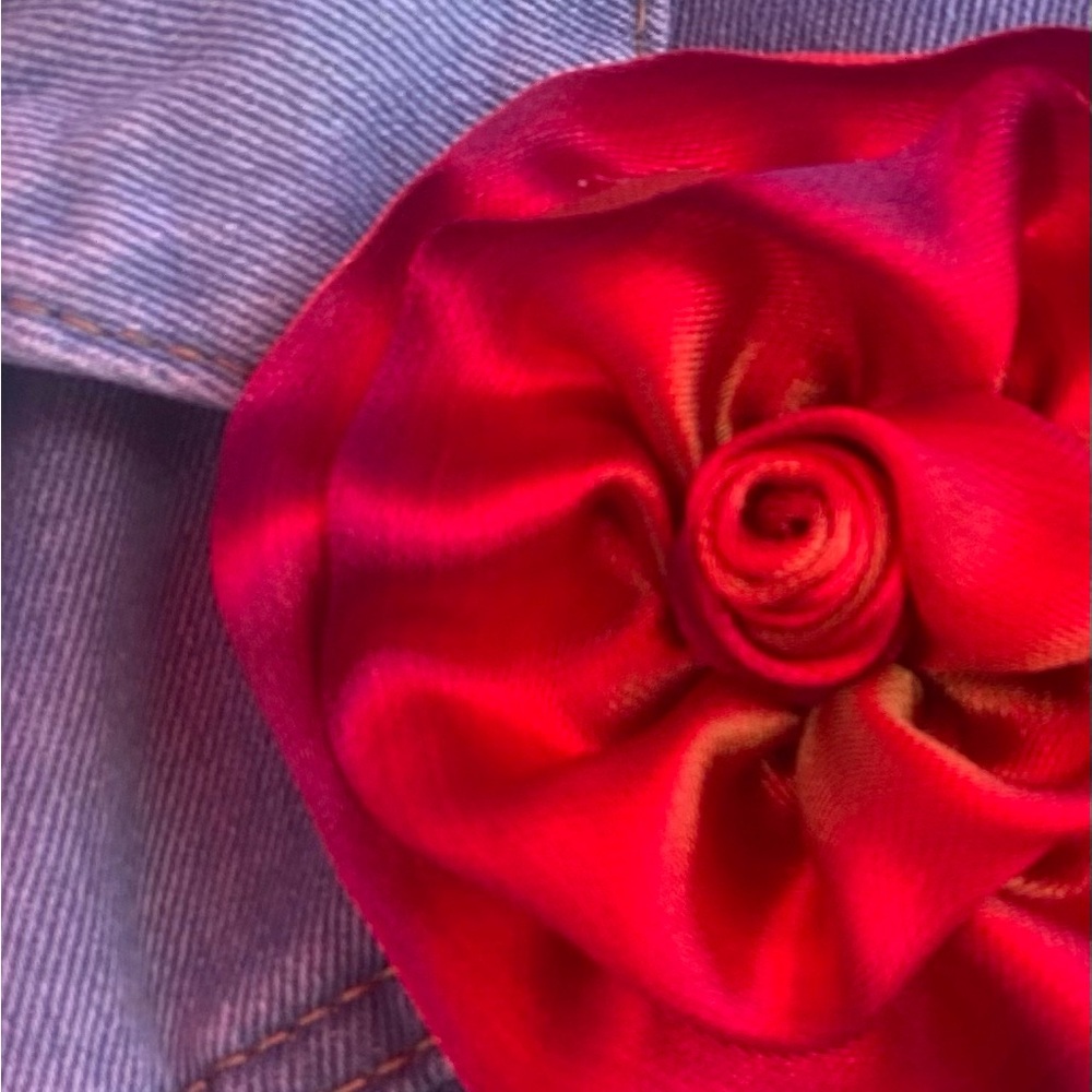 Handcrafted Rose Pin. Hat Brooch. Jacket Accessory.Hair Pin Women’s Accessory - Picture 3 of 7